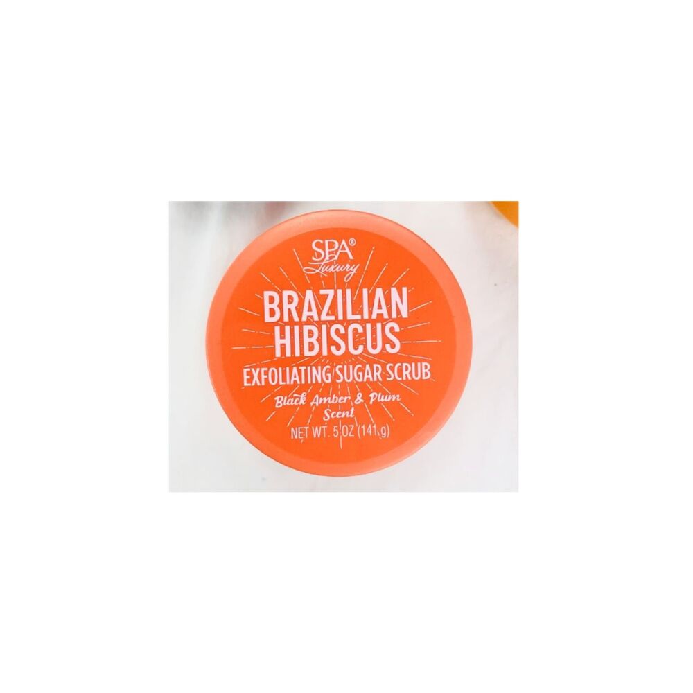 4 Pk Spa Luxury Brazilian Exfoliating Sugar Body Scrub Flora Orchid Hibiscus - Picture 6 of 6